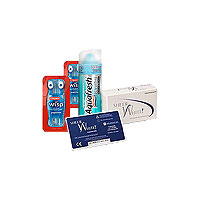 Bundle: 1 Aquafresh IsoActive - 4 Colgate Wisp Brushes - 1 Box Sheer WhiteStrips