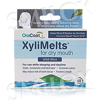 Oracoat Xylimelts for Dry Mouth Relief, Mild Mint (Pack of 3), 40 Count